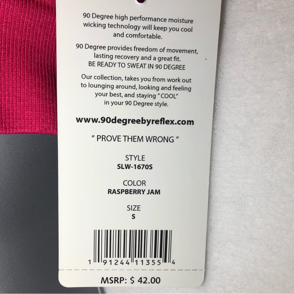 90' Degrees Crop Top Raspberry Jam Color NWT - Picture 12 of 12